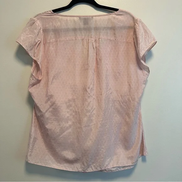 GAP Pink Flutter Sleeve Ruffled Blouse - Picture 3 of 6